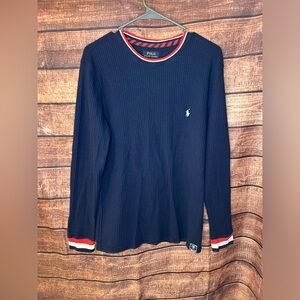 Lauren Ralph Lauren Mens Blue Thermal Shirt Large
